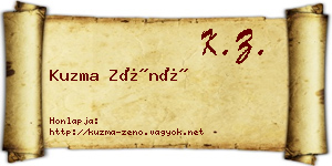 Kuzma Zénó névjegykártya